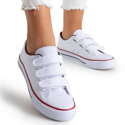 Білі жіночі кросівки на липучках Lozari - Взуття