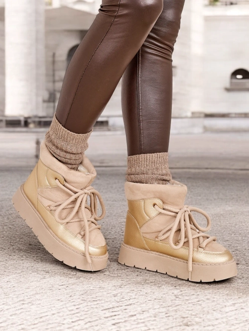 Жіночі зимові чоботи на шнурках Royalfashion Iniuc