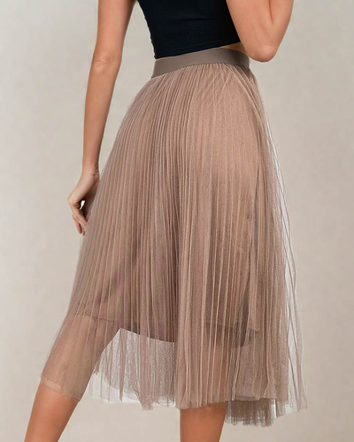 Royalfashion Жіноча двошарова спідниця міді