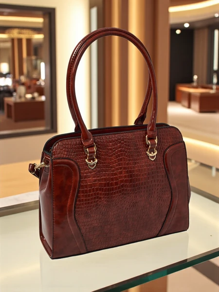 Жіноча сумка-шопер з екошкіри з тисненням Iron Lace