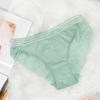 Зелені жіночі труси з мереживом - Нижня білизна