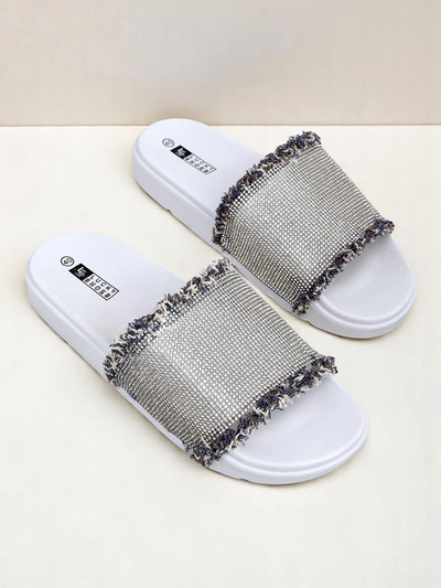 Royalfashion Dámské pantofle na ploché podrážce SparkleWalk