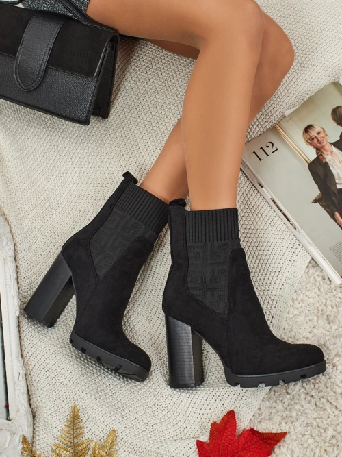 Ботильйони жіночі еко замшеві на каблуці Vansoria