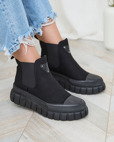 Royalfashion Černé dámské vysoké tenisky Nexeri