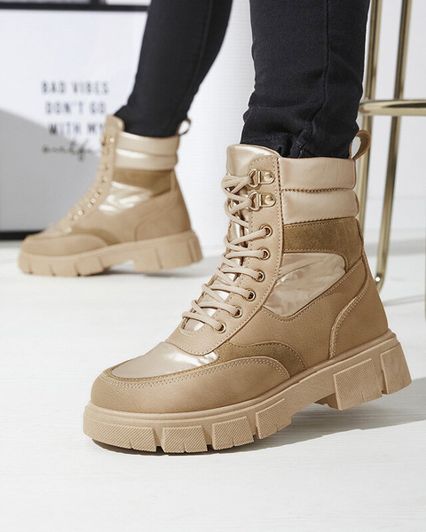 Světle hnědé dámské zateplené boty Kasemi- Footwear