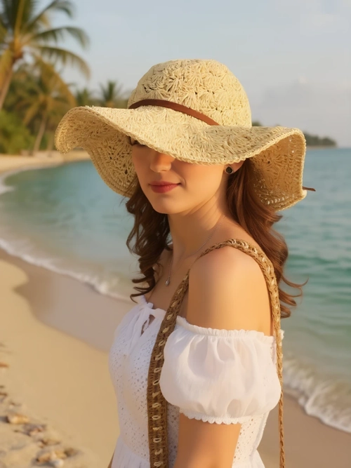 Royalfashion Жіночий солом'яний капелюх з бантом Belle