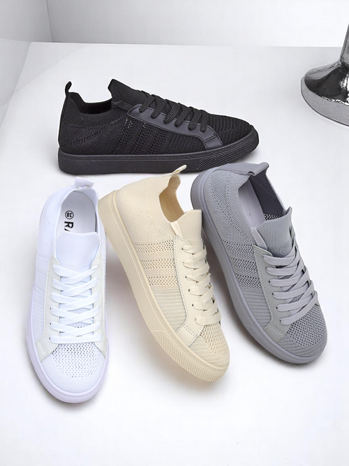 Androsia Gray Sneakers – Стильне спортивне взуття на плоскій підошві для літа та весни