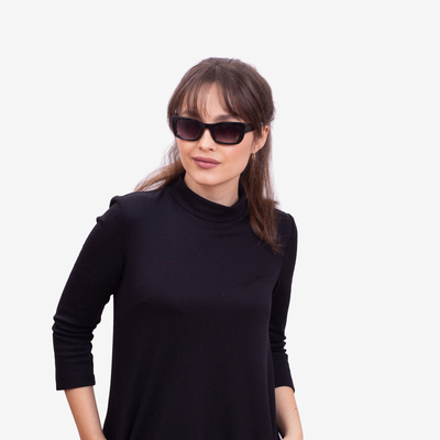 Чорні жіночі тонкі сонцезахисні окуляри