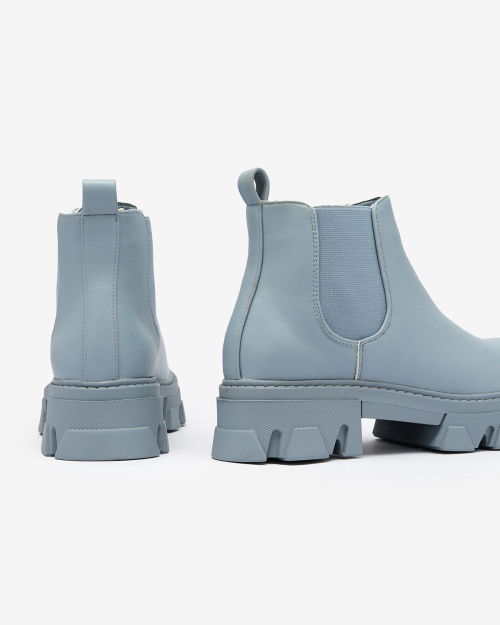 Жіночі черевики Royalfashion на плоскому каблуці синього кольору Alussady