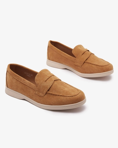 Жіночі мокасини з екозамші верблюжого кольору Daffer- Footwear