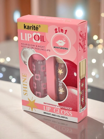 Блиск з блискітками та прозорий блиск 2в1 Soft Blush