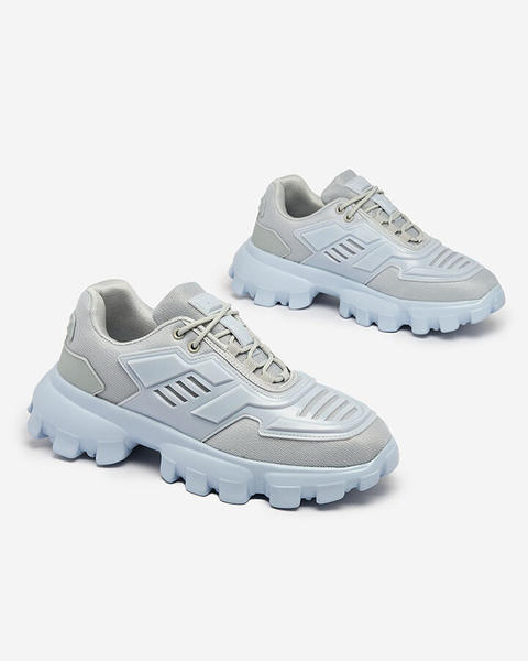 Royalfashion Сіро-сині тканинні спортивні кросівки для чоловіків Lamkim