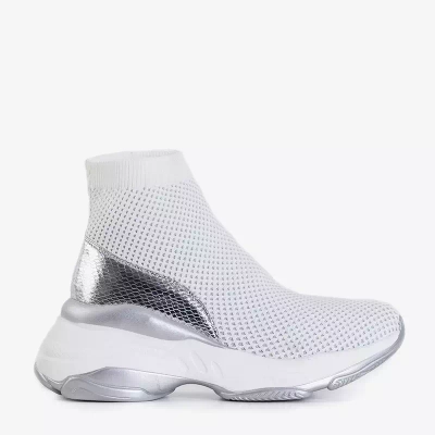 OUTLET Bílé vysoké sportovní boty Lupin - Footwear