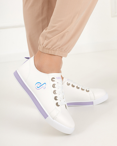 Bílofialové dámské tenisky Tictoa - Footwear