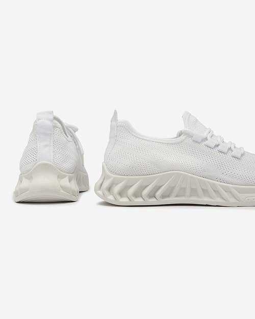 Жіночі тканинні спортивні кросівки білого кольору Acarfi-Footwear