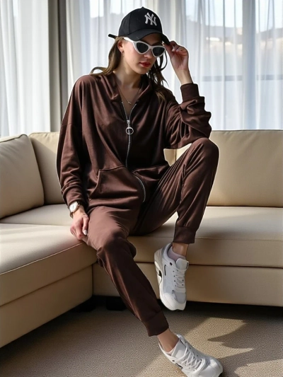 Royalfashion Dámská souprava a'la samet