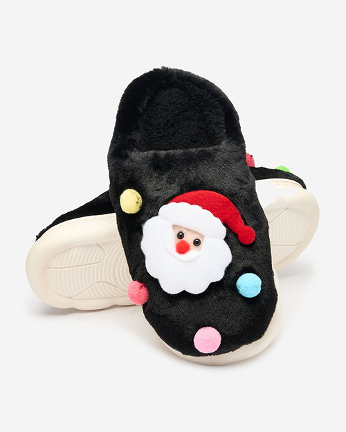 Різдвяні жіночі капці Royalfashion чорні Fertemse