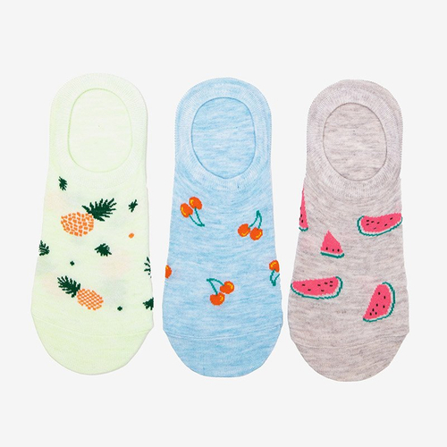 Кольорові жіночі шкарпетки, набір з 3-х пар - Шкарпетки