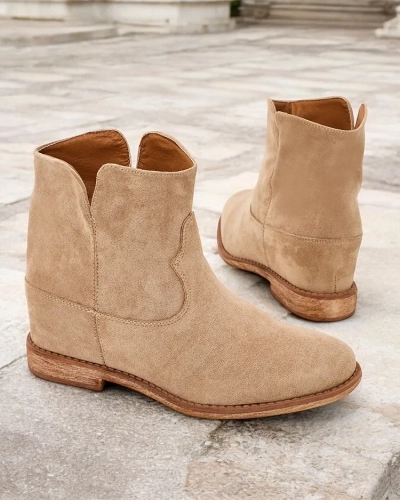 Рояльфешн Чоботи в стилі ковбоя на прикритій клиновій підошві Блюстон