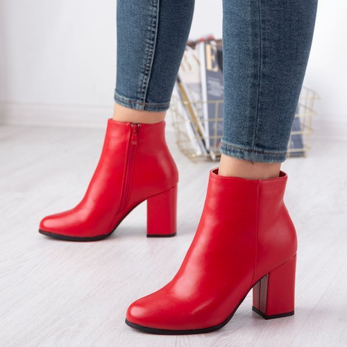 Червоні черевики на вищій стійці Пекан - Взуття