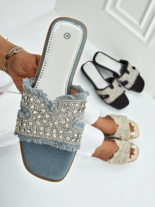 Royalfashion Жіночі капці з блискітками CrystalEase