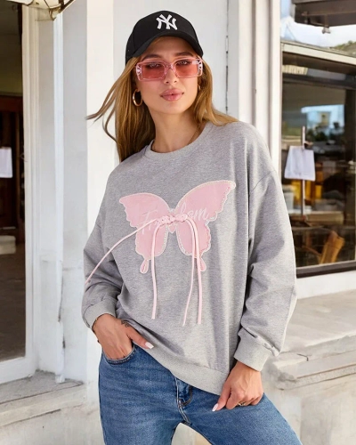 Royalfashion Dámská bavlněná mikina s tenkým potiskem
