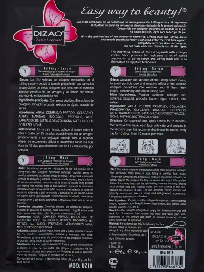 DIZAO - Набір сироватки та маски з коллагеном 6г + 36г х 10шт