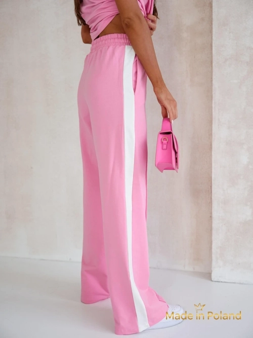 Aurora Rosa – Рожевий спортивний костюм з бавовни з широкими штанами