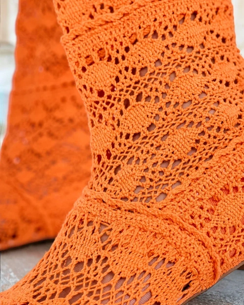 Royalfashion Жіночі ажурні чоботи до коліна Corro