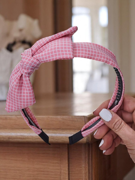 Royalfashion Čelenka s kostkovanou mašlí Gosia