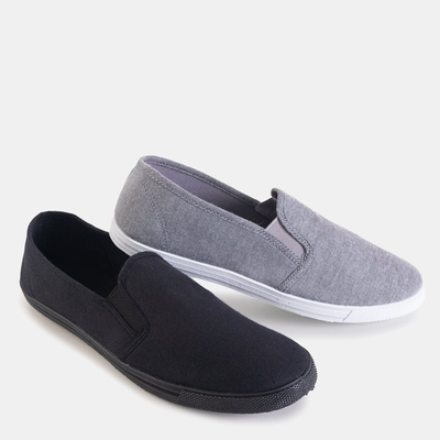Šedé pánské slip on boty Korin - obuv