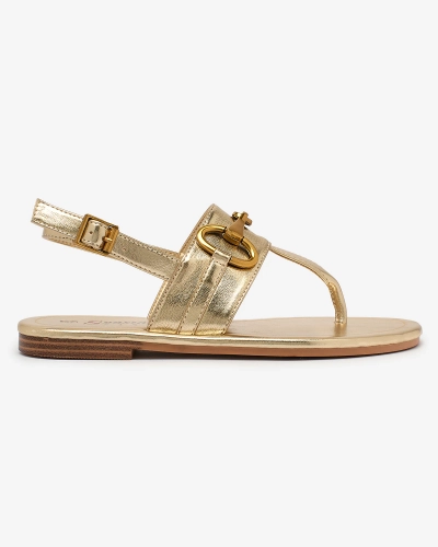 Royalfashion Dámské žabkové sandály ve zlaté barvě Imonel