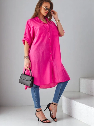 Royalfashion Bavlněná dlouhá oversized košile pro ženy
