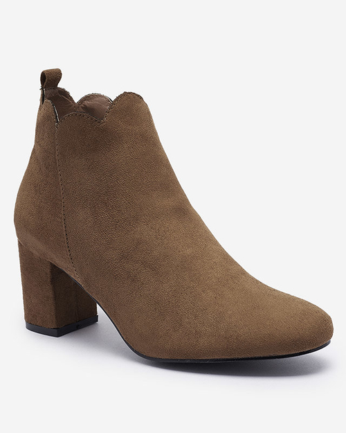 Жіночі черевики з екозамші коричневого кольору Kernag- Footwear