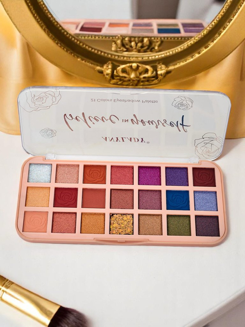 ANYLADY Палетка з 21 тіней для повік з глітером і матовими відтінками Glamour Color&Nude