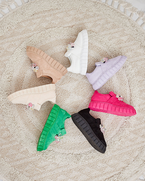 Royalfashion Спортивні напівчеревики з кольоровим камінням Resinello