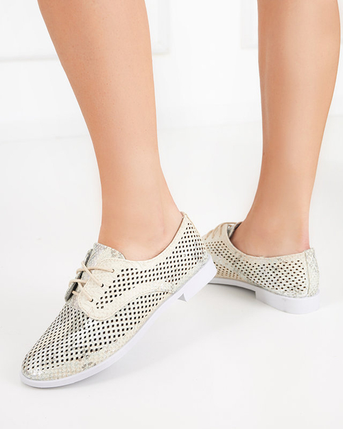 OUTLET Світло-зелені жіночі туфлі з ажуром Котнісо - Взуття