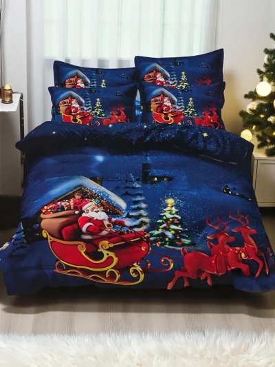 Royalfashion Vánoční ložní prádlo 160x200 sada 3-DÍLNÁ