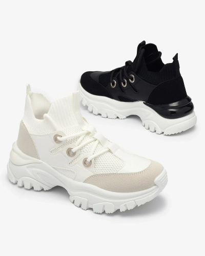 Жіночі спортивні кросівки біло-бежевого кольору Hasola- Footwear