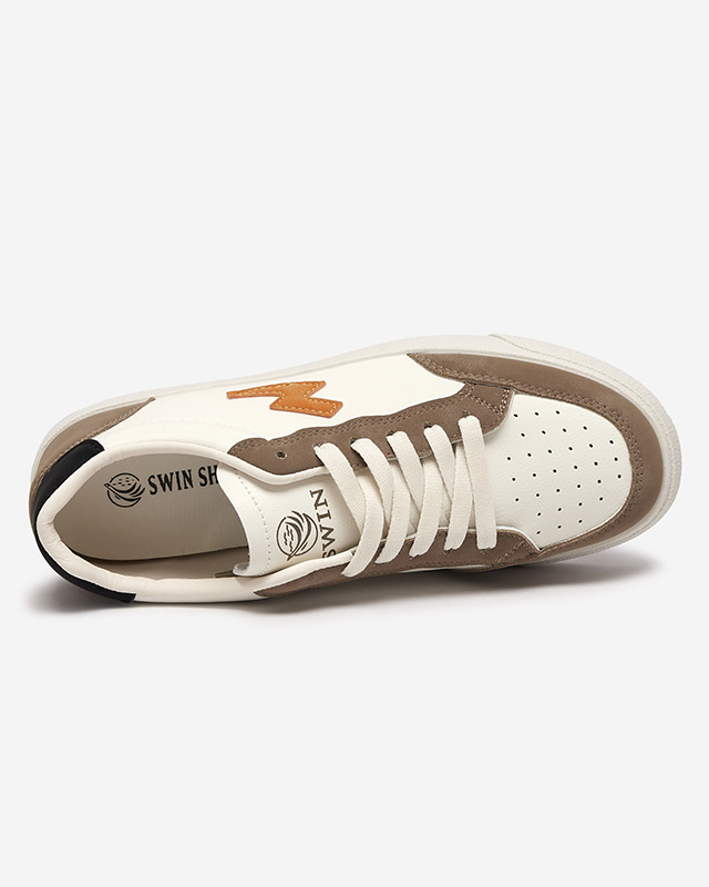 Bílé a hnědé sportovní tenisky pro ženy Rozzuci- Obuv