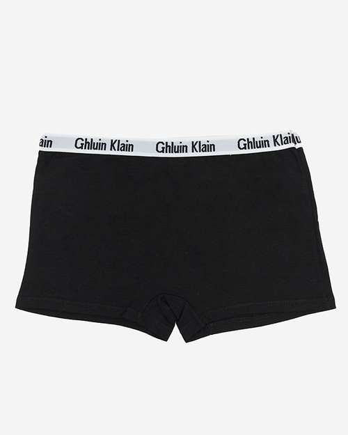 Жіночі чорні уніформи боксери з принтом- Нижня білизна