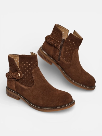 Ažurové dámské boty z přírodní kůže Unimi