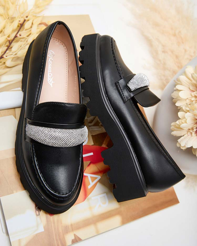 Royalfashion Жіночі мокасини з цирконами Emerne