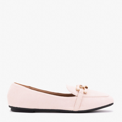 Dámské béžové mokasíny se zdobením Olly - Boty