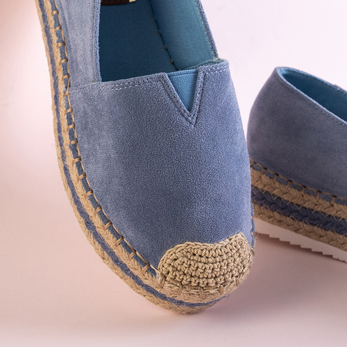 Блакитні жіночі еспадрильї на платформі Molandia