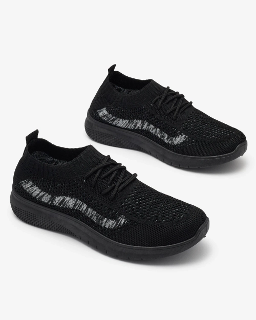 Чорні жіночі тканинні спортивні туфлі Fiabom- Footwear