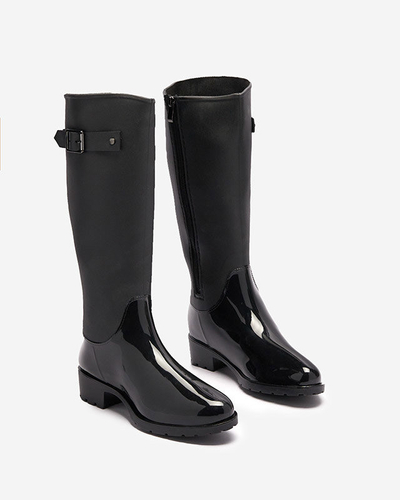 Чорні жіночі веллінгтони до коліна Bevirdo- Footwear