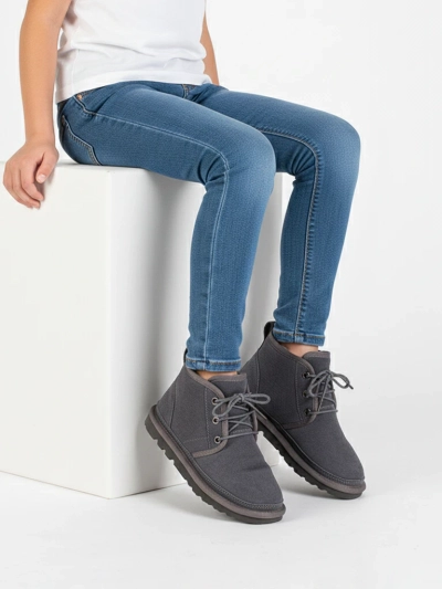 Dětské boty Luna Holubí Šedá Kožené Pohodlné na Zimu