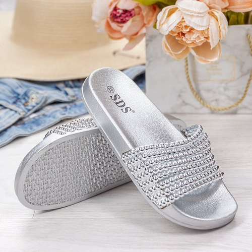 Срібні гумові шльопанці Gacciastrea - Взуття