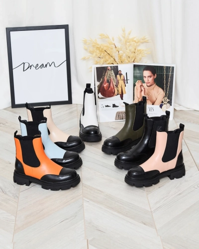 Royalfashion Modré dámské kozačky Userrus